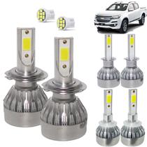 Kit Super Led S10 2018 2019 2020 2021 Farol Baixo H7 + Alto H1 + Milha H27 20000 Lumens