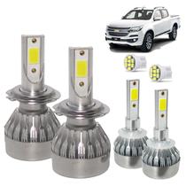 Kit Super Led S10 2018 2019 2020 2021 Farol Baixo H7 + Milha H27 20000 Lumens