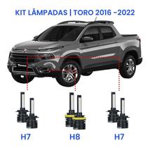 Kit Super Led Toro 2016/2022 Farol Alto Baixo Milha