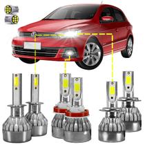 Kit super led volkswagen gol / saveiro / voyage g6 (foco duplo), alto, baixo, milha Kit super led volkswagen gol / saveiro / voyage g6 (foco duplo), alto, baixo, milha