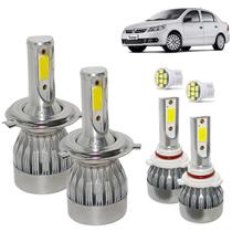 Kit Super Led Voyage 2013 a 2016 Farol Simples Alto e Baixo H4 + Milha HB4 20000 Lumens