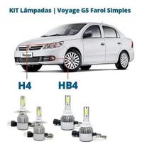 Kit Super Led Voyage G5 - Farol Simples Alto, Baixo E Milha