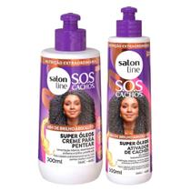 Kit Super Óleos com Creme 300ml + Ativador 300ml - Definição e Brilho Intenso Salon Line Kit Super Óleos com Creme 300ml + Ativador 300ml - Definição e Brilho Intenso Salon Line