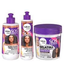 Kit Super Óleos com Creme 300ml + Ativador 300ml + Gelatina - Definição e Antifrizz Salon Line Kit Super Óleos com Creme 300ml + Ativador 300ml + Gelatina - Definição e Antifrizz Salon Line