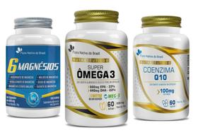 Kit Super Ômega 3 + Coenzima Q10 + 6 Magnésios (60 cápsulas) - Flora Nativa Kit Super Ômega 3 + Coenzima Q10 + 6 Magnésios (60 cápsulas) - Flora Nativa
