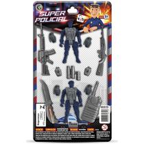 Kit Super Policial 13 Peças para Meninos, Diversão e Criatividade Kit Super Policial 13 Peças para Meninos, Diversão e Criatividade