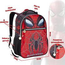 Kit SUPER SPIDER - Mochila Infantil Masculina Lancheira Térmica e Estojo