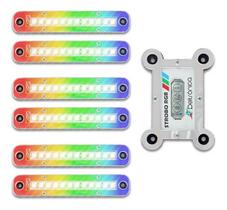 Kit Super Strobo Led para Som Automotivo Rgb 6 Faróis 12v Deltrônica Kit Super Strobo Led para Som Automotivo Rgb 6 Faróis 12v Deltrônica