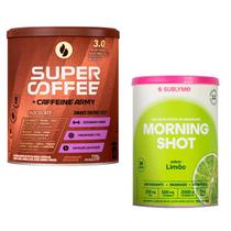 Kit Supercoffee 220g Chocolate + Morning shot 114g Limão
