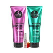 Kit Supermáscaras 1 Disciplinante Antifrizz 1 Acidificante Redutor de pH 240g Haskell + Presente Lourre 15ml Kit Supermáscaras 1 Disciplinante Antifrizz 1 Acidificante Redutor de pH 240g Haskell + Presente Lourre 15ml