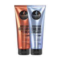 Kit Supermáscaras Haskell Aceleradora de Força e Brilho Espelhado 240g Kit Supermáscaras Haskell Aceleradora de Força e Brilho Espelhado 240g