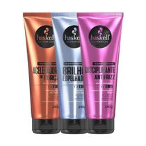 Kit Supermáscaras Haskell Força, Brilho E Antifrizz 240G