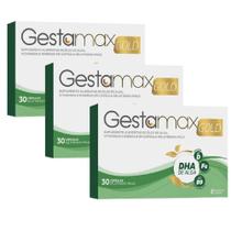 Kit Suplemento Alimentar Gestamax Gold Com 3 Caixas De 30 Cápsulas Cada