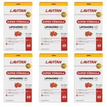 Kit Suplemento Alimentar Lavitan Lipomoro HD Com 6 Caixas De 60 Cápsulas Cada