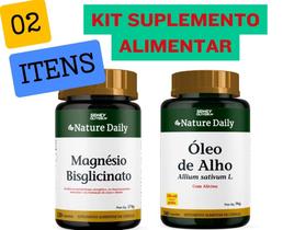 Kit Suplemento alimentar Óleo de alho 240 caps + Magnesio Bisglicinato 120 caps - Mais vendido