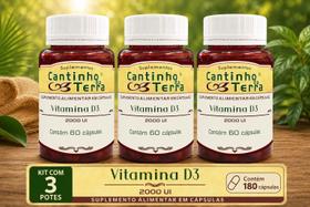 Kit Suplemento de Vitamina D3 2000 ui 3 unidades