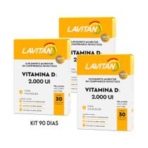 Kit Suplemento de Vitamina D3 2000ui Imunidade c/90 Lavitan