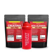 Kit Suplemento em pó Red Fit Nutrition 100% Puro Importado C/ Laudo Creatina 250g Beta-Alanina 250g