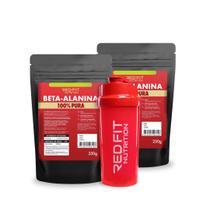 Kit Suplemento em Pó Red Fit Nutrition 100% Puro Importado C/ Laudo Kit Beta-Alanina 250g ( 2 Unidades )