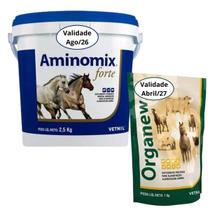 Kit Suplemento Vitamínico Aminomix Forte 2,5kg Organew 1Kg