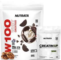 Kit Suplemento Whey Protein W100 Sabores Nutrata 900g Creatina 300g Pura Refil Kit Suplemento Whey Protein W100 Sabores Nutrata 900g Creatina 300g Pura Refil