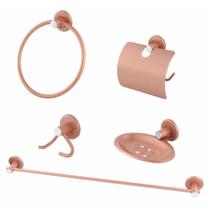 Kit Suporte Acessórios Pra Banheiro Lavabo 5 Peças Kit Suporte Acessórios Pra Banheiro Lavabo 5 Peças