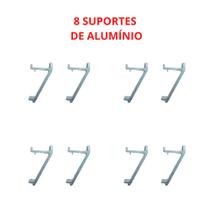 KIT Suporte Alumínio Para Prateleira para Freezer Vertical (FRICON) - 8 peças