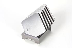 Kit Suporte Apoio de Bolachas Quadradas Copos - Reto em Inox Kit Suporte Apoio de Bolachas Quadradas Copos - Reto em Inox