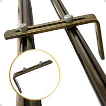 Kit Suporte Arona Varão Suiço Duplo Deslizante L Cortina Wave 19 ou 28 mm Instalação Parede 1 a 6 Un