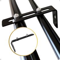 Kit Suporte Arona Varão Suiço Duplo Deslizante L Cortina Wave 19 ou 28 mm Instalação Parede 1 a 6 Un