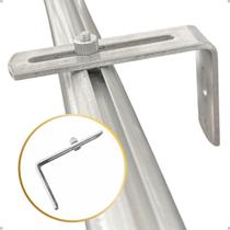 Kit Suporte Arona Varão Suiço Simples Deslizante em L Cortina Wave 19 ou 28 mm Instalação 1 a 6 Un