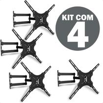 Kit Suporte Articulado 14 a 55 Polegadas Para Tv Parede Até 50Kg Plasma Led Universal Preto