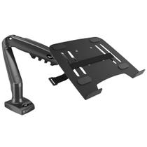 Kit Suporte Articulado de Mesa Pistão a Gás F80N ELG + Bandeja Apoio Notebook NBH-1 - Central Suportes