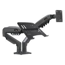 Kit Suporte Articulado Monitor e Notebook Pistão F160N ELG + Bandeja Apoio NBH-1