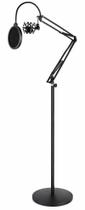 Kit Suporte Articulado p/microfone c/base redonda de ferro,pop filter e aranha Kit Suporte Articulado p/microfone c/base redonda de ferro,pop filter e aranha