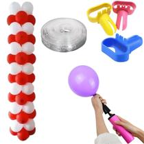 Kit Suporte Balão 1,90m + 3 Acessorios para Festa Decoração