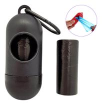 Kit Suporte Cata Caca com Refil Saquinhos Higiênicos para Cachorro Dispenser Portátil Higiênico