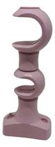 Kit Suporte Cortina Duplo para Varão 19/28 mm Rosa Bebe Pvc par
