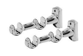 Kit Suporte Cortina Duplo Para Varão 19/28mm Cromado 2 Uni