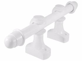 Kit Suporte Cortina para Varão 28mm Branco Pvc (par)