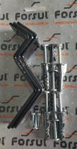 Kit Suporte De Corrimão Forsul (3 Suportes + Parafusos) Preto Kit Suporte De Corrimão Forsul (3 Suportes + Parafusos) Preto