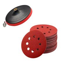 Kit Suporte de Lixa tiras autocolantes 125mm + 30 Discos de Lixa Grão 60