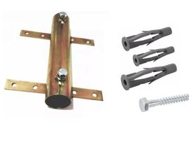 Kit Suporte de Metal P/ Mastro 3/4 Duplo C/ Parafusos