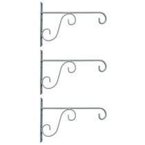 Kit Suporte De Parede Floreira Em Ferro 3 Peças na Cor Branca