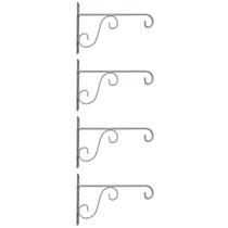 Kit Suporte De Parede Floreira Em Ferro 3 Peças na Cor Branca