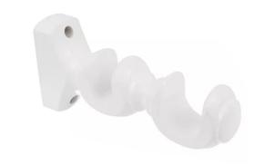 Kit Suporte Duplo 19/28mm Branco Madeira ( Par )