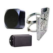 Kit Suporte Duplo de Poste + Caixa Organizadora Inbox + Fonte Chaveada 12V 1A com Borne