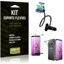 Kit Suporte Flexível Galaxy S9 Plus Suporte+Película+Capa