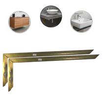 Kit Suporte Galvanizado para Pia Bancada 2 Unidades 60 X 20