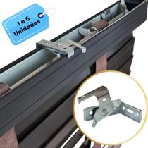 Kit Suporte Garra Presilha Instalação Persiana Horizontal 50 mm Com Parafuso e Bucha 1até 6 Unidades